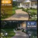 Solar Pathway Lights Outdoor 10 Pack Waterproof Solar Garden Lights Auto On/Off LED Solar Yard Lights 6000K Cool White Solar Stake Lights Outdoor Landscape Path Lights for Driveway Walkway