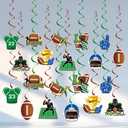 Football Party Decorations, Kaluofan 40PCS Football Birthday Decorations for Touchdown Sports Theme Game Day Cowboy Party Competition Observation Scene Favor Supplies