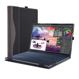 Laptop Case Cover for Lenovo Yoga Slim 9i Gen 10 14 inch Compatible for Yoga 9 2-in-1 14ILL10 [Do Check Model] Notebook Sleeve Computer Bag PU Accessories Heat Dissipation Hole (Black)