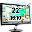 22 inch Blue Light Blocking Screen Protector Panel for 16:10 Widescreen Computer Monitor and Laptop - PC Anti-UV Eye Protection Filter Film - Anti-Scratch Diagonal Frame Shield [1 Pack]