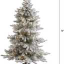 Nearly Natural 6ft. Flocked West Virginia Spruce Artificial Christmas Tree with 300 Clear Lights and 850 Bendable Branches