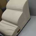 3-Step Dog Ramp and Stairs for Sofa and Chair - Non-Slip Sturdy Pet Steps for Small Dogs and Cats,15.7" H,Beige