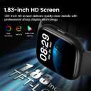 Smart Watch with Alexa Built-in, 1.83" HD Touchscreen Fitness Tracker with Bluetooth Calling, Fitness Watch with Heart Rate/Sleep Monitor, 120+ Sports Modes, IP68 Waterproof Smartwatch for Android iOS