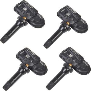 TPMS Sensor Tire Pressure Sensor Replacement Sensors 434MHz Compatible with 2014-2018 Jeep Cherokee Dodge Ram 1500 2500 3500 Replaces 68249197AA 68239720AA 4-Pack