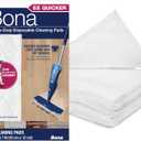 Bona Multi-Surface Floor Cleaning Pads - 18 Refills - Heavy-Duty, Disposable, Microfiber Pads for Easy Floor Cleaning