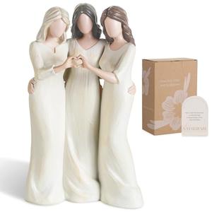 Storieme Friend Birthday Gifts for Women: Unique 3 Sisters Friendship Resin Figurines Statue - Sister Gift from Sisters - Special Christmas Friendship Day Present for Besties Female