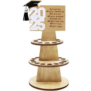 2025 Graduation Gift Money Holder, Unique Greeting Cards Cash Holder Cash Gift, Double-Layer Money Cake with 25 Holes for Cash Congrats Graduation Party Supplies