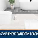 OLANLY Bathroom Rugs 30x18, Extra Soft Absorbent Chenille Bath Rugs, Rubber Backing Quick Dry, Machine Washable Bath Mats for Bathroom Floor, Tub and Shower, Home Decor Accessories, Ivory