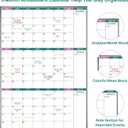 ARCOBIS 3-Month Dry Erase Calendar for Wall, 39"x28" Magnetic Whiteboard Calendar with Black Aluminum Frame, Monthly Calendar Board for Office, Home, School
