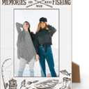 Memories Are Made While Fishing Picture Frame, 4x6 Photo Frame, Gifts for Fisherman Fishing Lovers Friends Men Dad Grandpa, Tabletop Picture Frames for Desk Decor-50