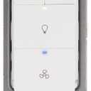 Akicon Dimmer Switch for Exhaust Fan with Light, Single Pole Fan Light Switch, Neutral Wire Needed, White