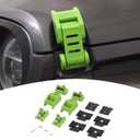 for Jeep Hood Latches Lock Catch Kit for Jeep Wrangler JK JKU 2007-2017 for Wrangler JL JLU 2018 up for Gladiator JT 2020 up, Exterior Accessories (Green) 2pcs