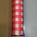 Neatiffy Disposable Plastic Table Cloth Roll | 54 in x 108 Ft Waterproof Tablecloth | Table Cover for Rectangle, Square, Round Oval Tables | Picnic, Party, Banquet, Birthdays, Weddings, Red Checkered