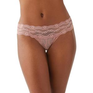 b.tempt'd Women's B.tempt'd By Wacoal Women's Lace Kiss Moderate Coverage Bikini Panty, 978182 (Pink, XL)