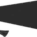 Privacy Fence Screen 6' x 20' Fencing Cover Heavy Duty Mesh Windscreen Cloth for Outdoor Garden Patio Backyard Chain Link Fence Black
