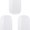 ARTIBETTER 6 Pcs Japanese Style Paper Lanterns for Home Restaurant Decor, Foldable White Lanterns for Indoor and Outdoor Use, 22.44X7.48X11.41 Inch