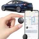 GPS Tracker for Vehicles - Car GPS Tracker Device, Real-Time Mini Vehicle Tracker, No Subscription & No SIM Card Required, Works with Android and iOS (Black)