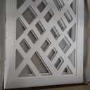 Cut-Out Design 23" Dog Gate Retractable Stair Gate Foldable Puppy Gate Indoor - Freestanding Lightweight Pet Barrier for Doorways, Stairs, Hallways (Extends to 41", White)