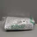 22 Inch Round Christmas Tree Skirt - Sparkling Glitter Taffeta, Foldable Design for Easy Setup & Storage Gift for Christmas and Halloween Decoration Trees with a Height of Less Than 7 FT (Silver)