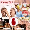 4 x Short Almond Press On Nails, Durable Reusable Glossy Artificial Nails Kit with Adhesive Tabs, 24 Pcs 12 Sizes for Fashion Women, Perfect for for Daily Outfits, Party or Date, Red