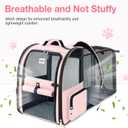Lekebobor Large Cat Backpack Carrier Expandable Foldable Pet Carrier Backpack for Small Dogs Puppy Medium Cats Fit Up to 18 Lbs for Travel, Hiking,Pink
