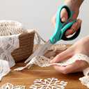 LIVINGO Scissors All Purpose Heavy Duty - 3 Pack 8.5 Blue Sharp Shears for Office Home and School Crafting Sewing Cutting Paper Fabric