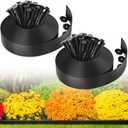 MIXC Garden Edging Border, 66FT 2 Inch Tall Plastic Landscape Edging with 100 Stakes, Flexible Tool-Free Lawn Border for Yard, Flower Bed & Landscaping (black)