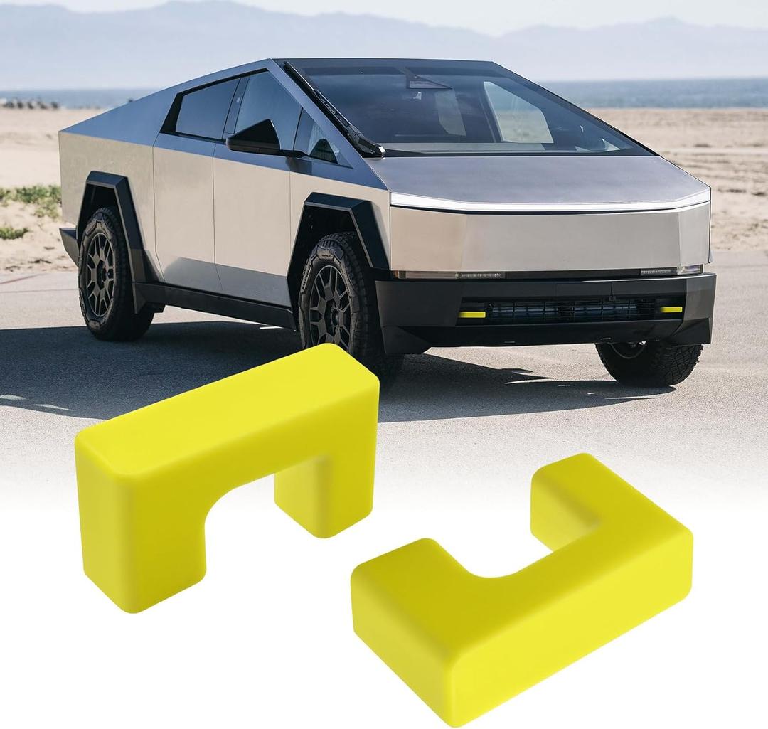 Tow Hook Covers Fit for Tesla Cybertruck 2024 2025 2026, Hitch Cover Front Customized Car Tow Hooks Compatible with Tesla Cybertruck Accessories 2026 2025 2024 (Yellow)
