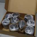 TUZAZO 4 Oz Thick Amber Round Glass Jars with Inner Lids and Black Lids, 12 Pack Small Empty Candle Making Jars/Cosmetic Containers for Lotions, Creams, Body Butters, Essential oil Beauty Products