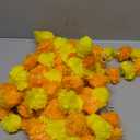 5 PC - 5 feet Marigold Garland |Indian/American Wedding Party Mantle Decoration, Faux Garlands Wedding Garland, Diwali Decoration, Spring Bush Floral! (Mango & Yellow Mix)