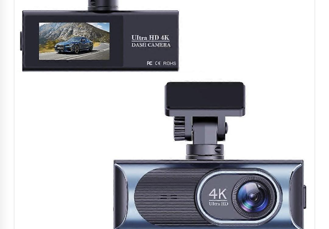 4K Dual Lens Dash Cam 170° Wide Angle Car DVR with WiFi GPS Tracking and Night Vision