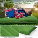 FNARMW Camping Sleeping Pad, Extra Thick 5 Inch Camping Mat with Pillow Built-in Foot Pump Inflatable Sleeping Pads Compact for Camping Backpacking Hiking Traveling TentGreen