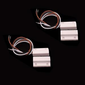 2X Magnetic Reed Switch Normally Open/Closed NC NO Door Alarm Window Security Contact, DC 5V 12V Light (White-M38)