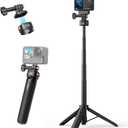 VRIG AC-04 20.8" Extendable Selfie Stick Tripod for GoPro Camera,Magnetic Quick Release Tripod for DJI OSMO Action 5Pro/4/3,GoPro Hero13 12 11 10 9,Insta 360 X5/x4/x3, Fathers Day for Gifts
