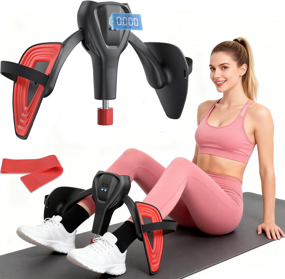2026 Thigh Master - Pelvic Floor Exercise Devices 10-100lb Adjustable Resistance Inner Thigh Exerciser with Leg Band & Poster - Thigh Trainer, Kegel Trainer, Pelvic Health for Women Men