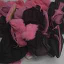 Riakrum 20 Pcs Car Seat Covers Full Set Car Accessories Includes Seat Protectors Fluffy Steering Wheel Cover Belt Shoulder Pads Handbrake Gear Cover Armrest Pad Women Men(Pink and Black)