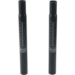 MY MIRONEY 2PCS Bike Seatpost Matte Black Bike Seat Post with Scale Aluminum Alloy Bicycle Seat Post Replacement for Road & Mountain Bike, 25.4 x 250mm