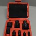 8PCS Impact Socket Adapter and Reducer Set, 1/4" 3/8" 1/2" 3/4" Impact Adapter Set Breaker Bar Wrench Conversion Kit Mechanic tools with Storage Case