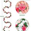 KHOYIME 9 Pack 72 FT Artificial Flower Garland, Fake Pink Roses Vines Silk Flowers Faux Plastic Outdoor Hanging Floral Ivy Garland Decorations for Wedding Arch Bedroom Home Wall Backdrop Room Decor