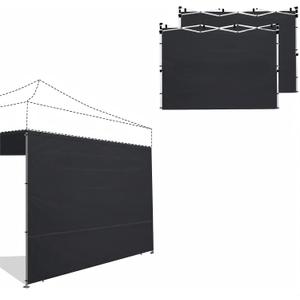 Joramoy Canopy Tent Sidewalls for 10×10 Pop Up Canopy, 3 Pack Instant Canopy Sunwall, Waterproof and UV Protection Canopy Shade Wall, Straight Leg Canopy Sidewalls 3 PCS Only(Black)