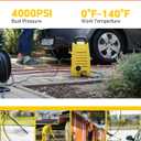 POHIR Pressure Washer Hose 100FT, Kink Resistant Power Washer Replacement Hose 1/4 Inch with M22 14MM Swivel, Lightweight Pressure Washer Extension Hose 4000 PSI