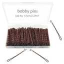 Bobby Pins Brown, 330 Count 2.2 Inch Hair Pins With Cute Box, Premium Bobby Pin For Kids, Girls And Women, Great For All Hair Types