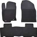 Car Rubber Floor Mat Custom Fit for Toyota RAV4 2014 2015 2016 2017 2018 Full Black Auto Floor Liner Mats All Weather Protection Heavy Duty Odorless