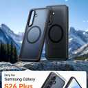 TORRAS Magnetic Shockproof for Samsung Galaxy S26 Plus Case, Fit for MagSafe, 4X Military Grade Protection, Translucent Slim f or Galaxy S26+ 6.7'' 5G Phone Case Anti-Fingerprint Anti-Scratch, Black