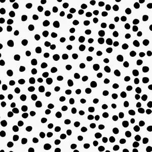 Jeweluck Peel and Stick Wallpaper Polka Dot Wallpaper Stick and Peel 17.7” x 196.8” Black Dot Contact Paper Decorative Black and White Wall Paper Removable Self Adhesive Vinyl Walls for Bathroom