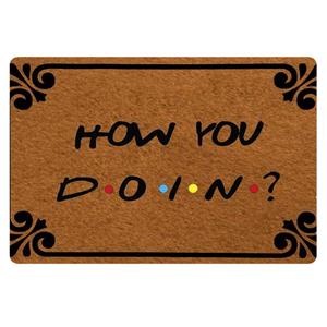 FANCOSAN Area Entrance Doormat How You Doin Door Mats Non Slip Indoor/Outdoor Lightweight Brown Front Mat Funny Doormats. 16"x23"