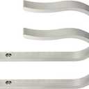 Brushed Nickel Curtain Drapery Holdbacks,2Pcs Solid Aluminum U Shaped Wall Mounted Curtain Tiebacks