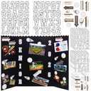 Glenmal 14 Pcs Graduation Baseball Stickers for Poster Board Class of 2026 Photo Display Stickers for Grad Party College Board Photo Frame Decor, Not Included Poster Boards(12x10 Inch, 8.3x8.3inch)