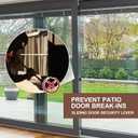 BeBecome Sliding Door Security Bar17-50 inch Adjustable Patio Door Security Bar with Rubber Tips Apartment Bedroom Bottom of Door Heavy Duty Interior White