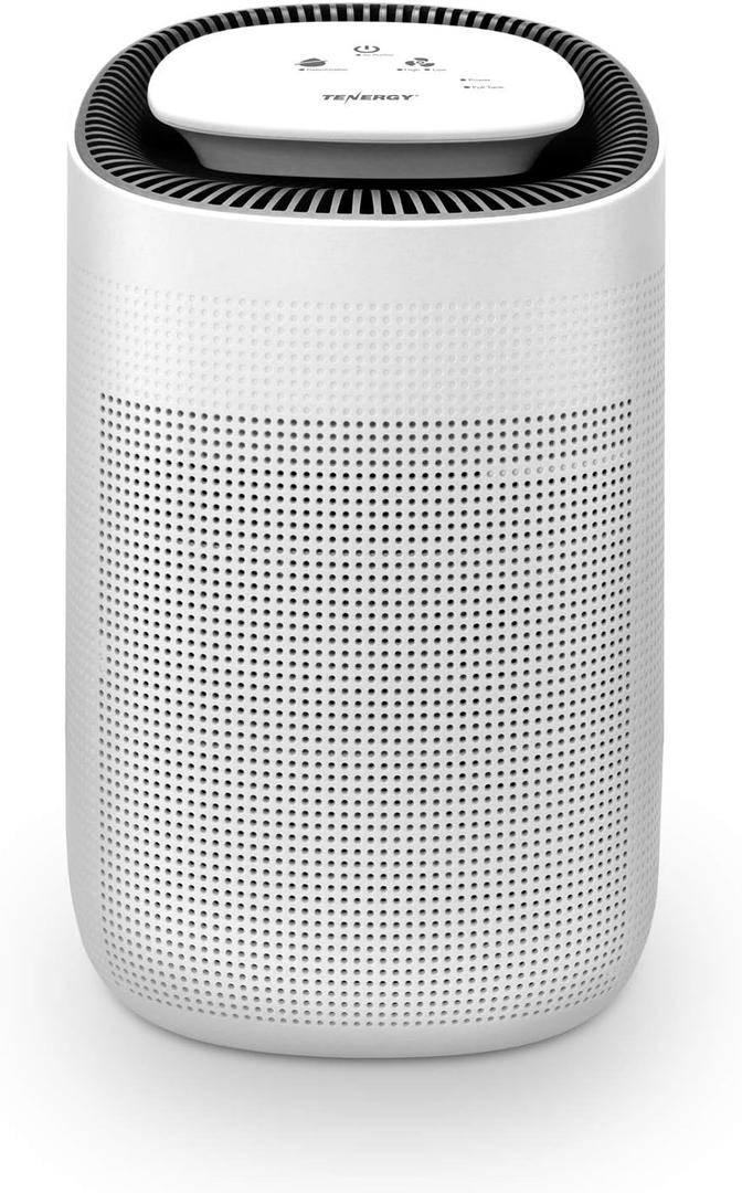 Tenergy Sorbi 1000ml Air Dehumidifier w/Purifying Function, True HEPA Filter, Auto Shutoff, Touch Control Adjustable Air Speed, Ultra-Quiet, Ideal for Closets & Bathrooms (Dehumidifier & Air Purifier)